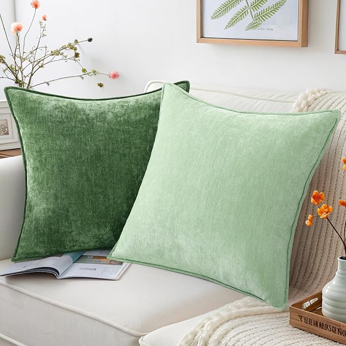 decorUhome Summer Couch Euro Sham Throw Pillow Covers 26x26 Set of 2, - Image 4