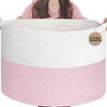 INDRESSME 115L Extra Large Pink Laundry Basket by INDRESSME