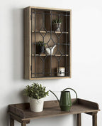 Kate and Laurel Megara Decorative Wooden Wall Hanging Curio Cabinet - Image 2