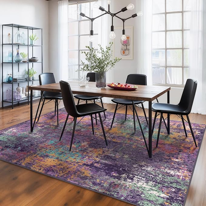 RELEANY Washable 6'x8' Abstract Area Rug - Image 2