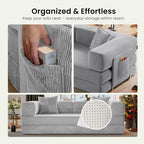 78.8" Convertible Futon Sofa Bed, Corduroy Futon Couch - Image 8