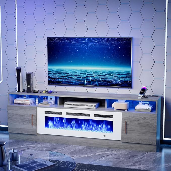 oneinmil 78" Fireplace TV Stand by oneinmil