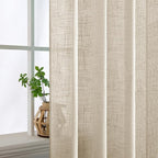 MIULEE Beige Linen Curtains 52x96 Inch 2 Panels - Image 5