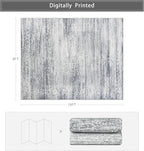 8x10 Washable Area Rugs for Living Room, Dining Room | Minimal, Ultra Soft Faux - Image 2