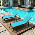 PURPLE LEAF Outdoor Chaise Lounge Set of 2 Aluminum Patio Lounge Chair by PURPLELEAF