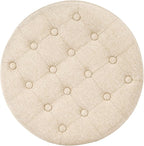 HomePop by Kinfine Fabric Upholstered Round Storage Ottoman - Image 10