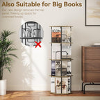 SUNMORY 4 Tier Rotating Bookshelf Tower, Revolving 360 ° Spinning Bookcase - Image 4