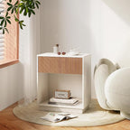 Fluted Nightstands Set of 2, Modern Bedside Table - Image 7