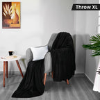 Utopia Bedding Soft Fleece Bed Blanket Throw XL Size Black | Microfiber Plush - Image 2