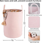 XUANGUO Cotton Rope Laundry Basket Hamper - Image 2