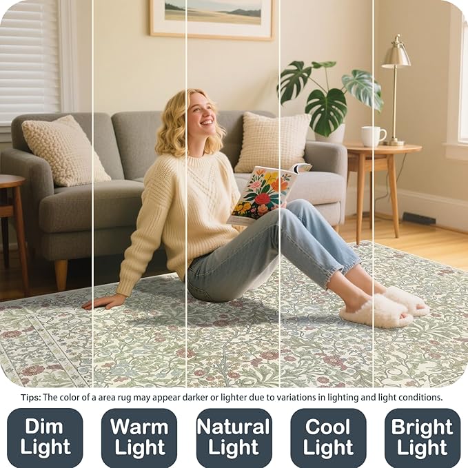 Extra Large 10x14 Area Rug for Living Room, Washable Rugs for Dining Room - Image 5