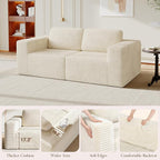 Vesgantti 80" Modular Sectional Sofa, Corduroy Cloud Couch - Image 7