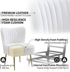 Modern Velvet Accent Chairs Set of 3, Comfy Slipper Chair - Image 5