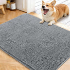 OLANLY Dog Door Mat for Muddy Paws 40x32, Super Absorbent Chenille Mud Mat | by OLANLY