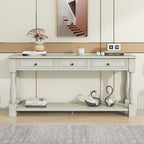 Knocbel 64 Inch Long Antique Entry Console Table - Image 6