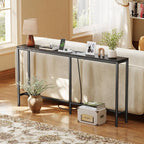 SUPERJARE Console Table with Outlet, 63 Inch Sofa Table with Charging Station - Image 2