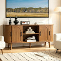Mxtxmy 51" Fluted TV Stand, Mid-Century Modern Entertainment Center by Mxtxmy