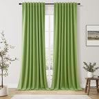 100% Blackout Curtains 120 Inch Length 2 Panels Set by Guken