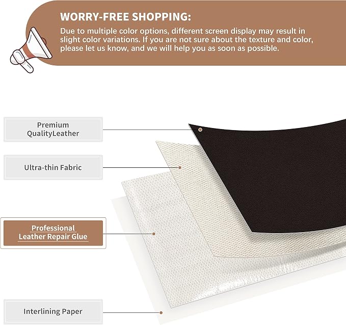 ONine Leather Repair Patch, Self-Adhesive Couch Patch - Image 2