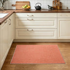 2x3 Orange/White Area Rug Washable Non-Slip Soft - Image 2