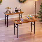 TEMI Small Computer Desk Folding Table - Image 2