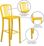 Flash Furniture Commercial Grade 30" High Yellow Metal Indoor-Outdoor Barstool - Image 4
