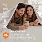 Bedsure Heated Blanket King Size, Dual Control Electric Blanket, Cream | - Image 7