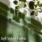 GIGIZAZA Olive Green Velvet Throw Pillow Covers 12x20 Pack of 2 | Decorative - Image 5