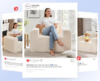 Hobestluk Single Sofa Foam Couch Sofa - Image 4