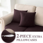 LA MEACK Couch Cushion Covers for Sectional Sofa L Shape Washable Separate Seat - Image 3
