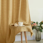 Light Filtering Faux Linen Curtains - Image 7