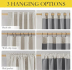 NICETOWN 100% Black Out Curtains 84 inch Long 2 Panels, Linen Blend Thermal - Image 2