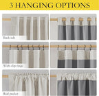 NICETOWN 100% Blackout Linen Curtains 102 inches Long 2 Panels, Thermal - Image 2