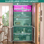 Aheaplus Bar Cabinet with Power Outlets, Coffee Bar Station - Image 6