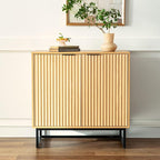 EYYTHUNG Fluted Cabinet with Storage, Sideboard Buffet Cabinet with Adjustable - Image 9