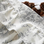 jinchan Ruffled Floral Valance Gray Shabby Chic Small Window Curtain 18 Inch - Image 6