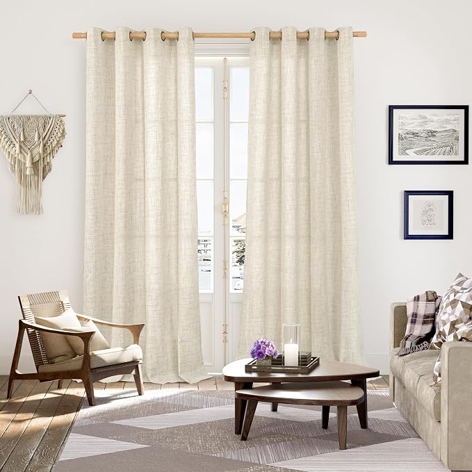 Extra Long Linen Curtains 102 Inch Length - Image 2