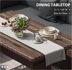 KIGOTY 7 Piece Patio Furniture Set, Outdoor PE Wicker Rattan Outdoor Dining Set - Image 4