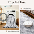 2x10 Tie-dye Light Grey Runner Rug Washable Non-Slip - Image 7
