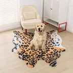 Huichenxing2021FURSTORE Faux Fur Leopard Cheetah Print Rug Brown 5.3x6.7ft | - Image 7