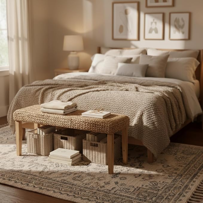 Solid Wood Acacia Indoor Bench - Image 8