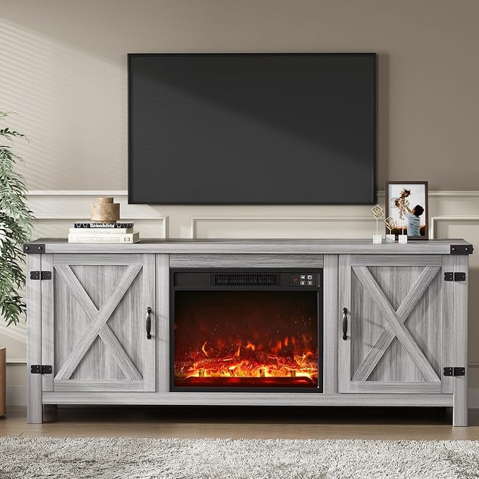 YESHOMY Fireplace TV Stand by SearchallYESHOMY