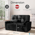 54'' Sleeper Sofa Bed, Convertible Pull Out Couch Futon - Image 2