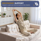 MAXYOYO Oversized Loveseat Sofa Couch, Upholstered Bean Bag Chair Cloud 3-Seat - Image 4