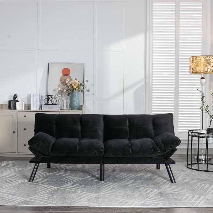 GDFStudio Hayezc Loveseat Sofa, Convertible Sofa Bed, 2-in-1 Folding Modern - Image 3