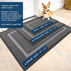 OLANLY Front Door Mat Outside 59x23, All-Season Heavy-Duty Rubber Doormat | - Image 2
