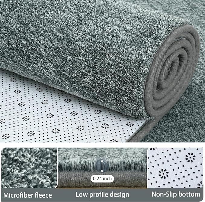 Small Area Rugs for Bedroom, 2×4 Non Slip Runner Rug, Indoor Rug Runner for - Image 3