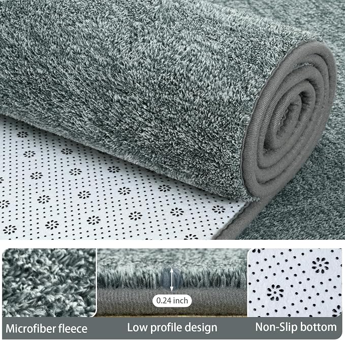 2x8 Runner Rug for Hallway, Long Runner Rugs Non Slip, Non Slip Backing Runners - Image 3