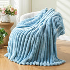 NEWCOSPLAY Fleece Ribbed Cozy Twin Blanket by NEWCOSPLAY