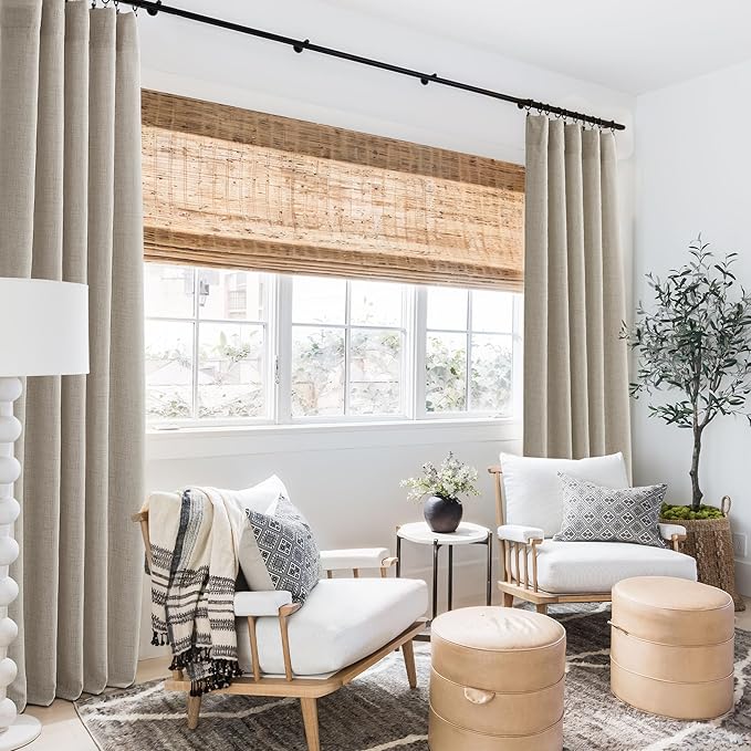 RYB HOME Extra Long Linen Curtains - Image 6